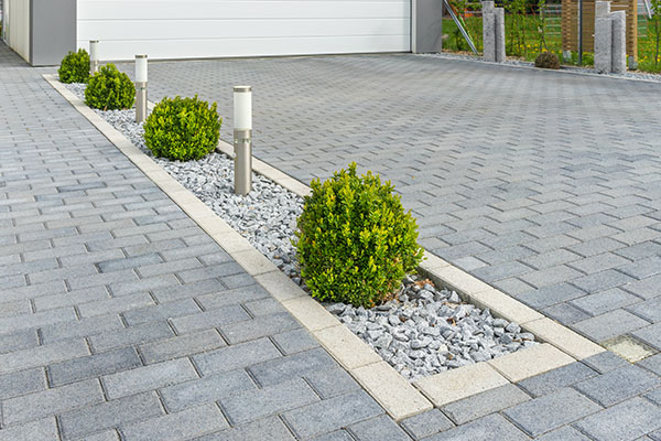Block paved driveway